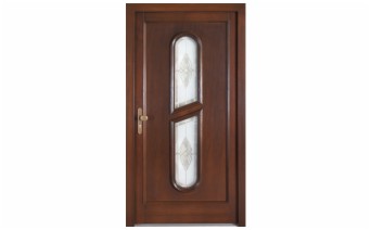 drzwi zewnętrzne drewniane, model drzwi Ewelina W1