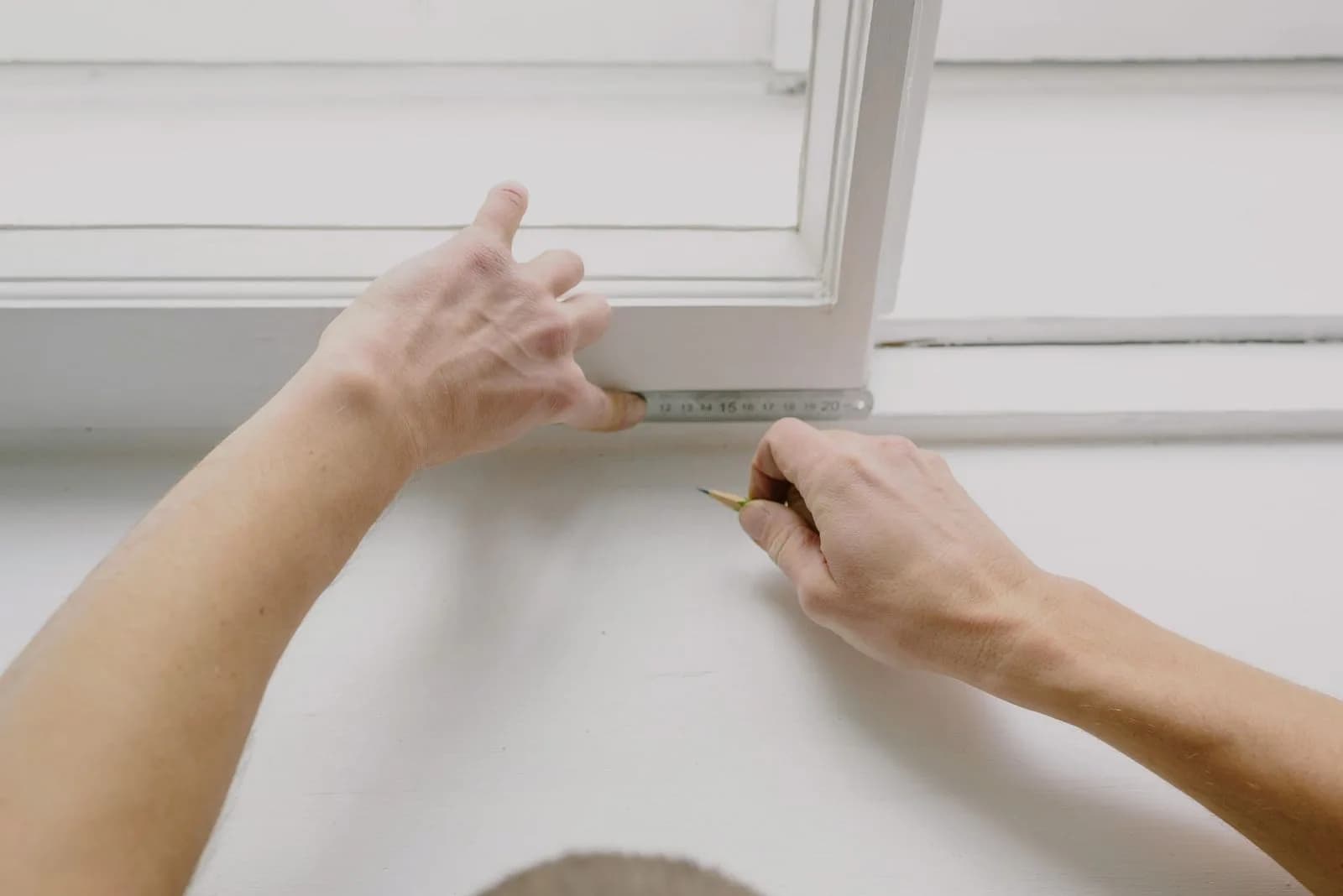 A window being measured before joinery is ordered