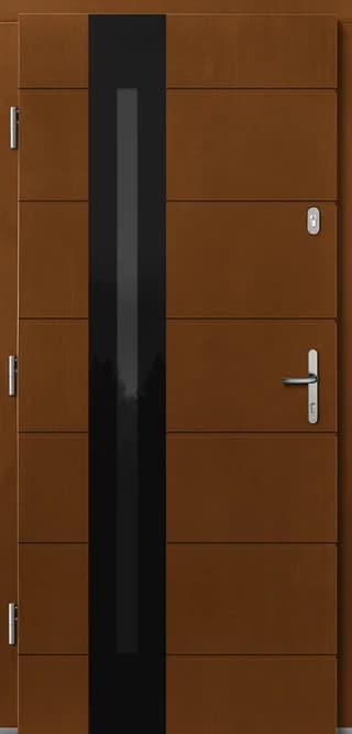 Drzwi drewniane zewnętrzne LUPOL, model DW-33
