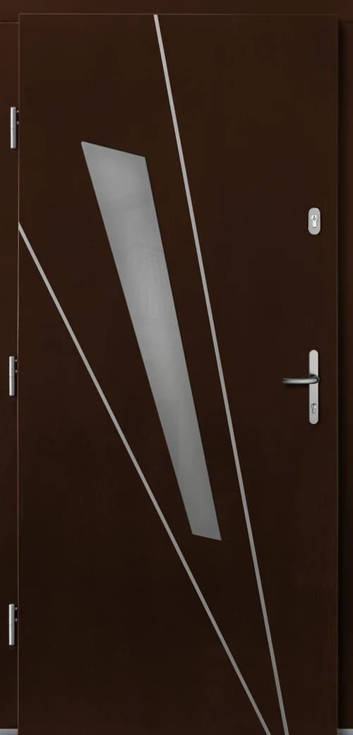 Drzwi drewniane zewnętrzne LUPOL, model DW-35